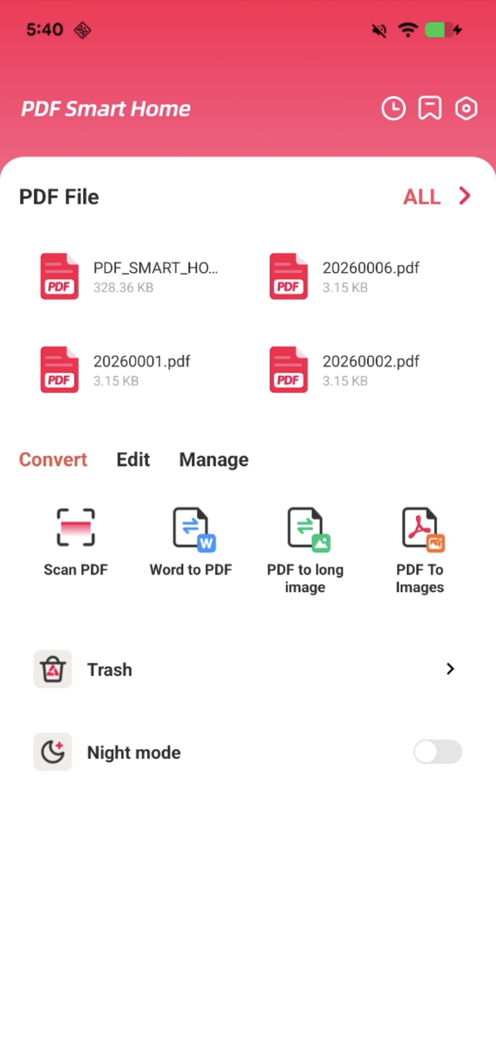 Optional PDF Smart Home launcher with files and PDF tools