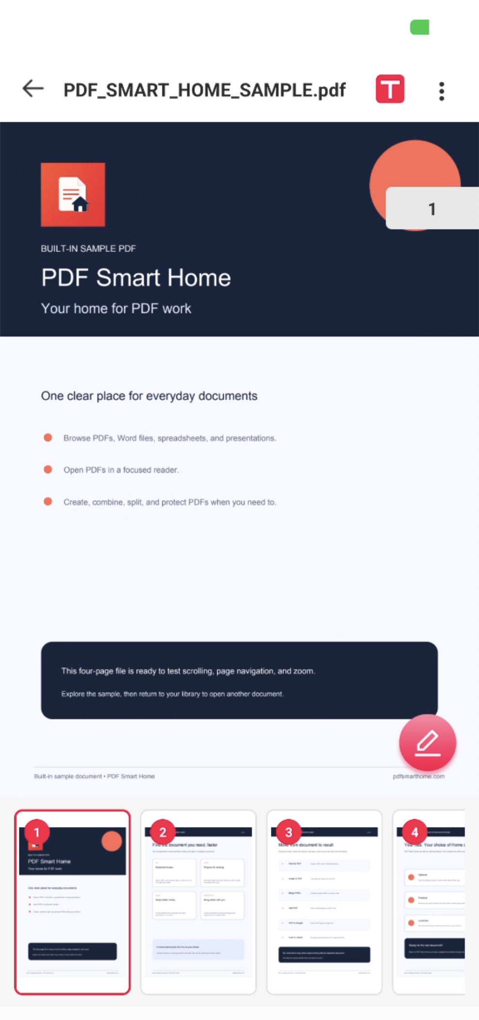 PDF Smart Home clean PDF reader